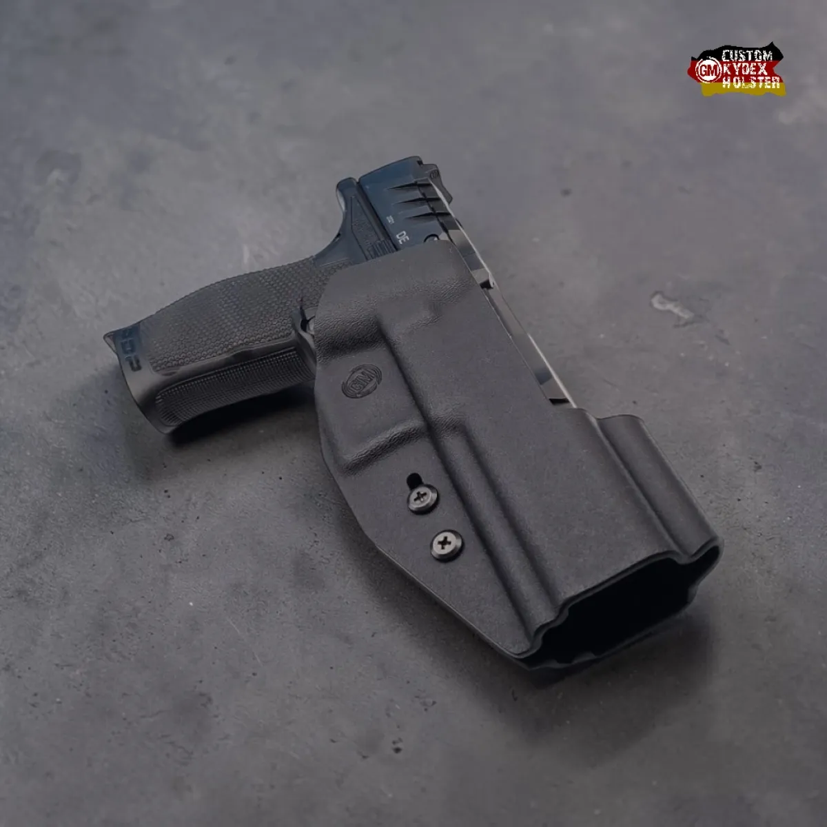 GM SPORT OWB IPSC Kydex Holster für Walther PDP  in Schwarz, Optics Ready – Holster mit IPSC Cut für extra schnelles Ziehen.